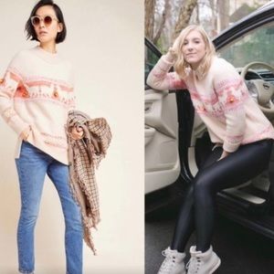 ANTHROPOLOGIE Aimee Pommed Alpaca Sweater